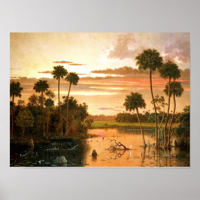 Heade - Underbara Florida Sunset, bra konsmålning Poster (Framsidan)