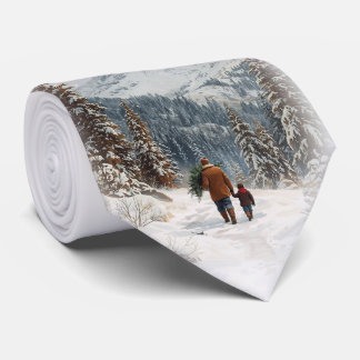 Heading Home - Mens Custom Christmas Necktie Slips