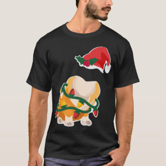 headless corgi body costume with christmas hat t shirt