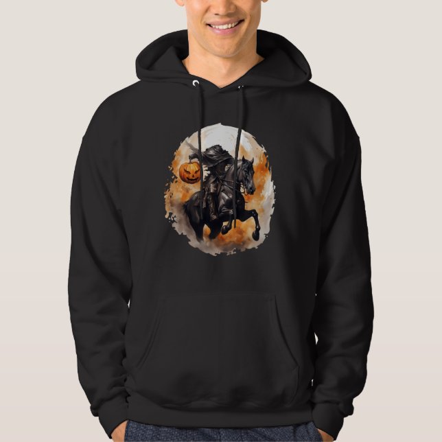 Headless Horeman med Pumpkin Head Hoodie (Framsida)
