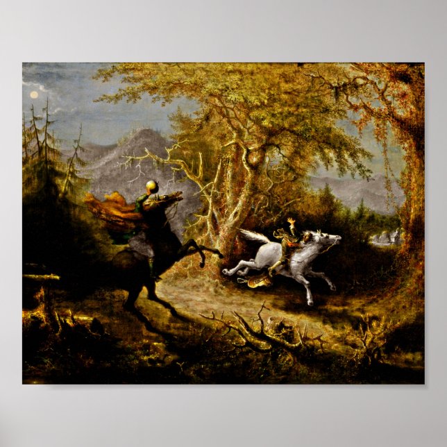 Headless Horseman Aktiv Ichabod Crane Poster (Framsidan)
