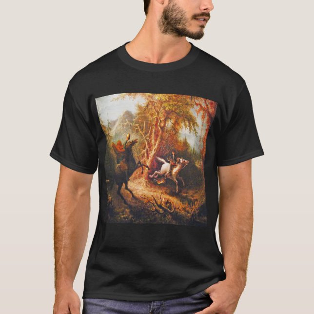 Headless Horseman Aktiv Ichabod Crane T-shirt (Framsida)