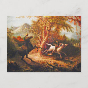 Headless Horseman Aktiv Ichabod Crane Vykort
