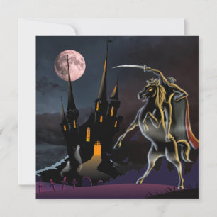 Headless Horseman and Haunted House Julkort
