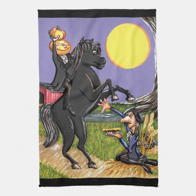 Headless Horseman Daredjävjävel Ichabod Crane Exch Kökshandduk (Vertikal)