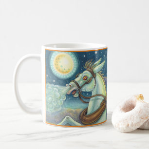HEADLESS HORSEMAN FÅGELSKRÄMMA PÅ MULE, HALLOWEEN KAFFEMUGG
