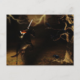 Headless horseman Halloween Postcard Vykort