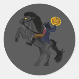 Headless Horseman Halloween Treat Bag Stickers Runt Klistermärke