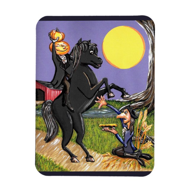 Headless Horseman Ichabod Crane-kylskåp Magnet (Vertikal)