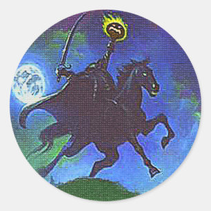 Headless Horseman in the Blue Light Runt Klistermärke