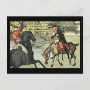 Headless Horseman och Ichabod Crane Vykort