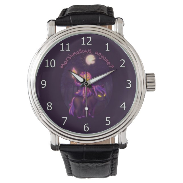Headless Horseman Roasting Marshmallow Art Armbandsur (Framsida)