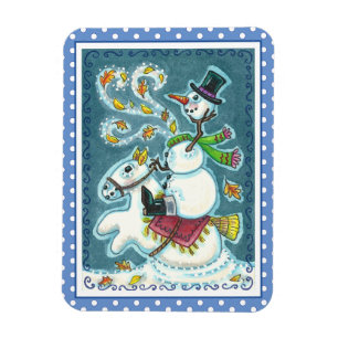 HEADLESS HORSEMAN SNÖGUBBE, JULAFTON HALLOWEEN HUM MAGNET