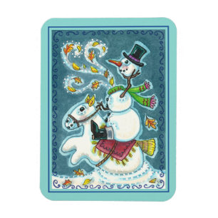 HEADLESS HORSEMAN SNÖGUBBE, JULAFTON HALLOWEEN HUM MAGNET