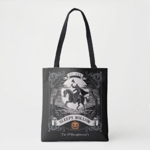 Headless Horseman Sömnig Hollow Halloween Namn Tygkasse
