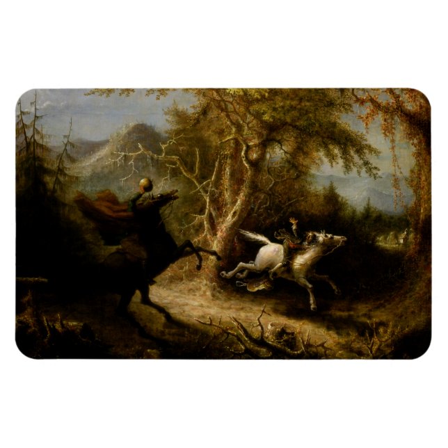 Headless Horseman, Sömnig Hollow & Ichabod Crane Magnet (Horisontell)