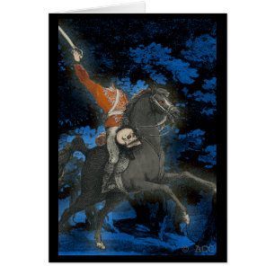 Headless Horseman with Skull Hälsningskort