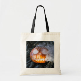 Headless Horsemans Jack-o-Lantern Head a Flame Tygkasse
