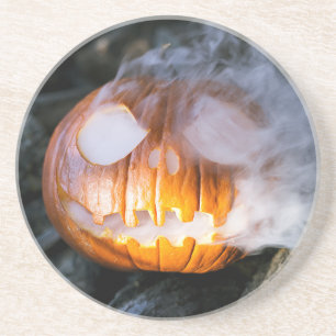 Headless Horsemans Jack-o-Lantern Head a Flame Underlägg