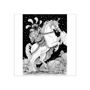 HEADLESS HORSEWOMAN HALLOWEEN UNICORN RUBBER FRIMÄ STÄMPEL