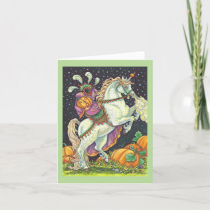 HEADLESS HORSEWOMAN HÄLSNING NOTE CARD Blank Kort