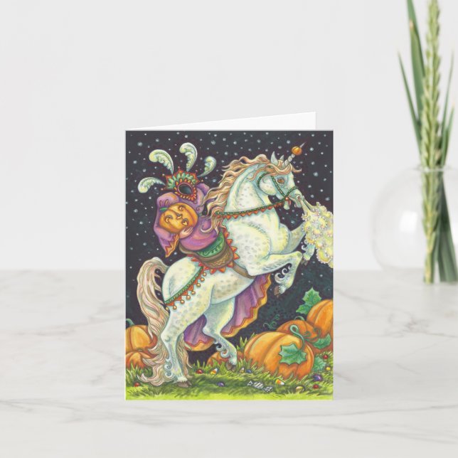 HEADLESS HORSEWOMAN HÄLSNING NOTE CARD Blank Kort (Framsida)