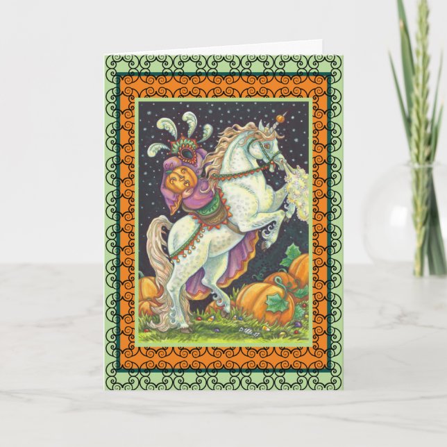 HEADLESS HORSEWOMAN HÄLSNING NOTE CARD Verse Kort (Framsida)