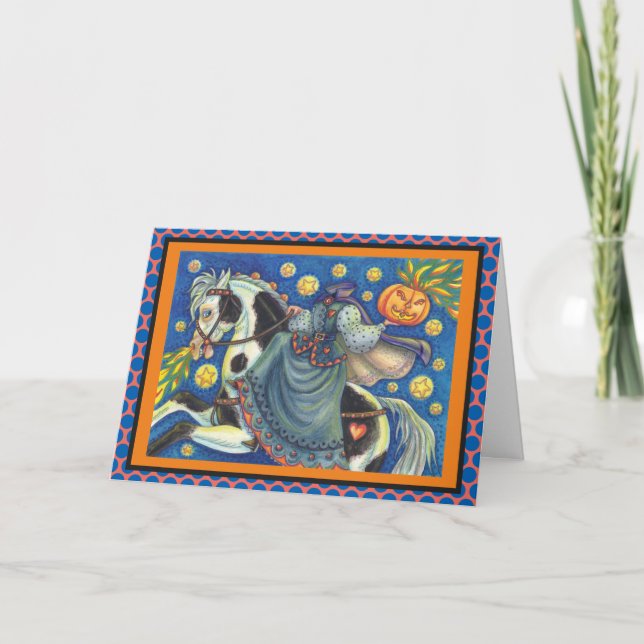HEADLESS HORSEWOMAN HÄLSNING NOTE CARD Verse Kort (Framsida)