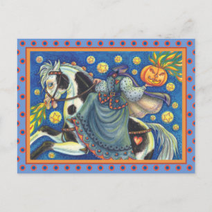 HEADLESS HORSEWOMAN, SIDESADDLE PÅ HALLOWEEN PINTO HELG VYKORT