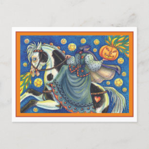 HEADLESS HORSEWOMAN, SIDESADDLE PÅ HALLOWEEN PINTO HELG VYKORT