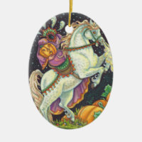 HEADLESS HORSEWOMAN SÖMNIG HOLLOW ORNAMENT Oval