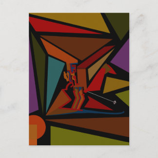 Headless Skier-vykort Vykort