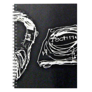 Headphone and DJ Turntable MK2 Anteckningsbok Med Spiral