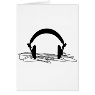 headphone hälsningskort