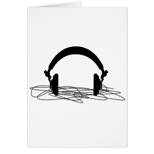 headphone hälsningskort (Framsidan)