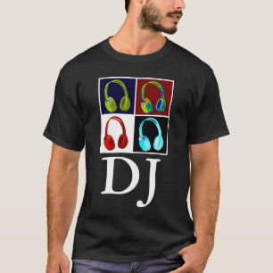 Headphone Pop Art DJ Disk Jockey T Shirt