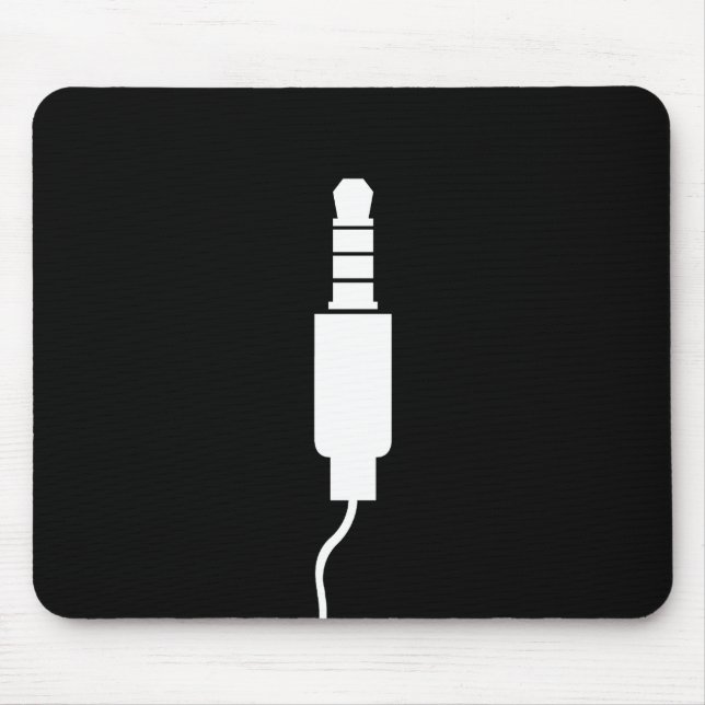 HeadphonejackPictogram Mousepad Musmatta (Framsidan)