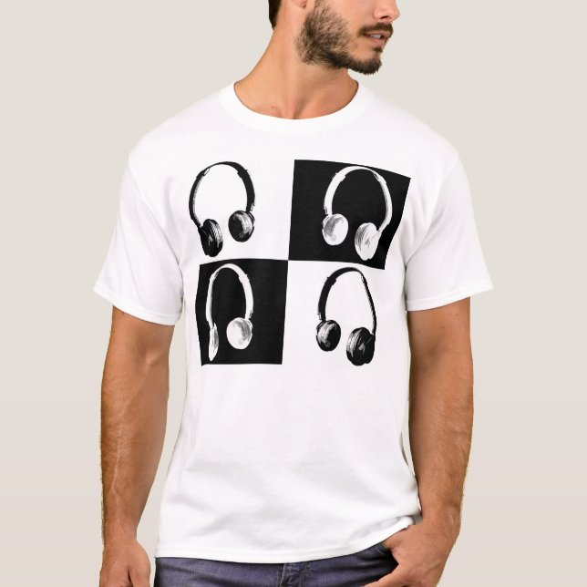 Headphonestil Tee (Framsida)