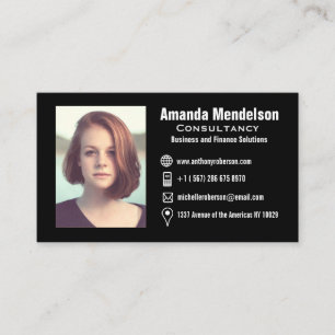 Headshot- och socialmassmediasymboler visitkort