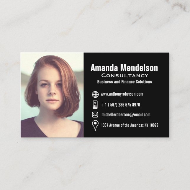 Headshot och symboler visitkort (Framsida)