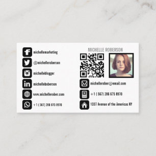 headshotqr kodifierar och sociala visitkort