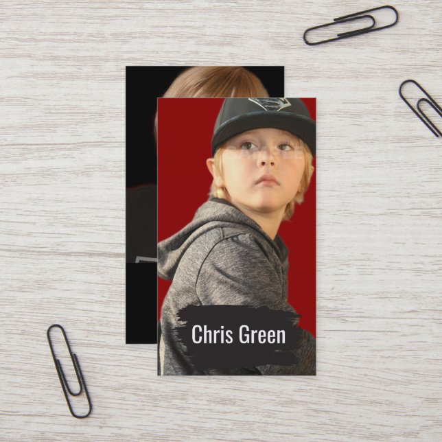 Headshotvisitkortskådespelarear & modellerar visitkort (Fram/Back In Situ)