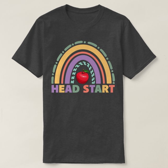 Headstart Teacher Rainbow Early Childhood Back To  T Shirt (Design framsida)