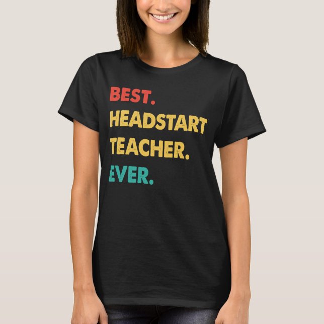Headstart Teacher Retro Best Headstart Teacher Kvä T Shirt (Framsida)