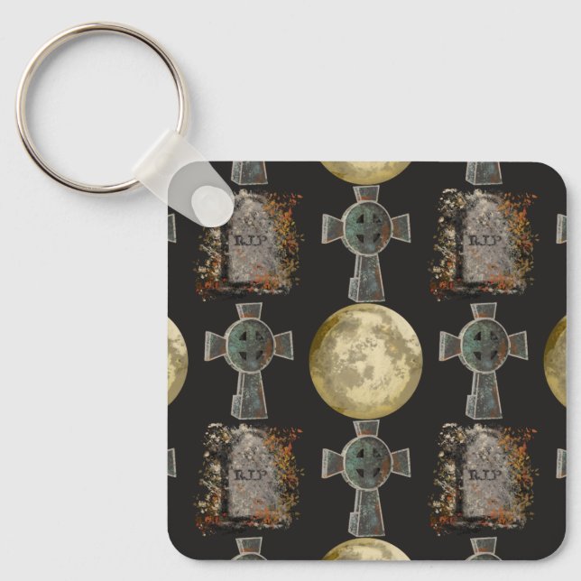 Headstone Celtic Kor Full Moon Art Nyckelring (Framsida)