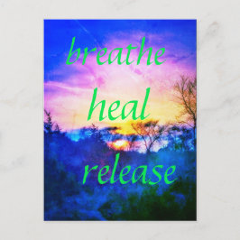 HEAL BLUE POSTCARD VYKORT