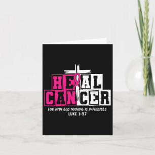 Heal Cancer Jesus Christian Rosa Breast Cancer Awa Kort