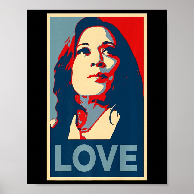 Heal Kärlek Hope Kamala Harris Obama 47 Support Em Poster (Framsidan)