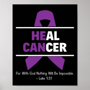 Heal Pancreatic Cancer Christian Survivor G Poster