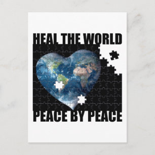 Heal the World Peace by Peace Vykort